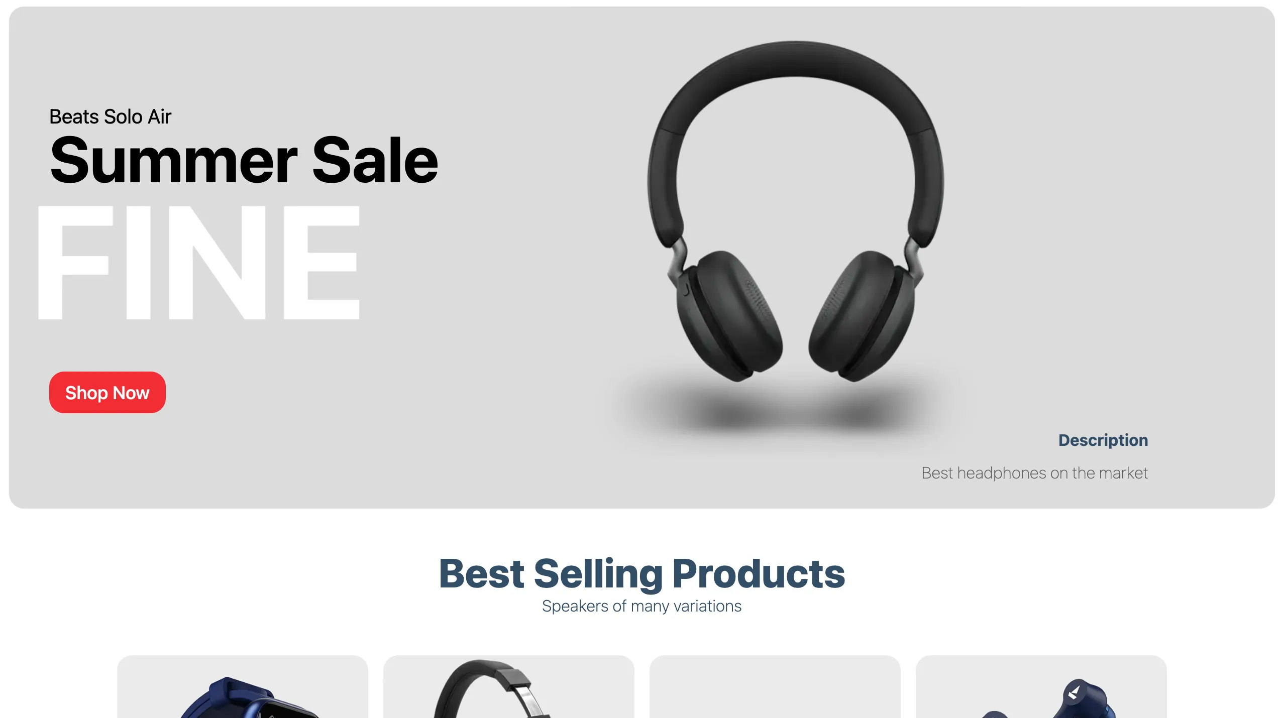 A screenshot of https://e-commerce-sa.vercel.app/